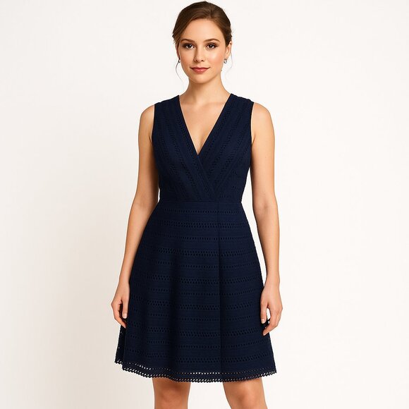 Marc New York Navy Lace Sleeveless Mini Dress Small NWT - Picture 1 of 16